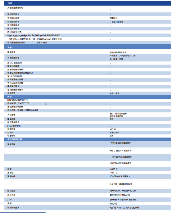 Grampus Dp-1便携露点仪技术参数 Grampus Dp-1便携露点仪技术参数