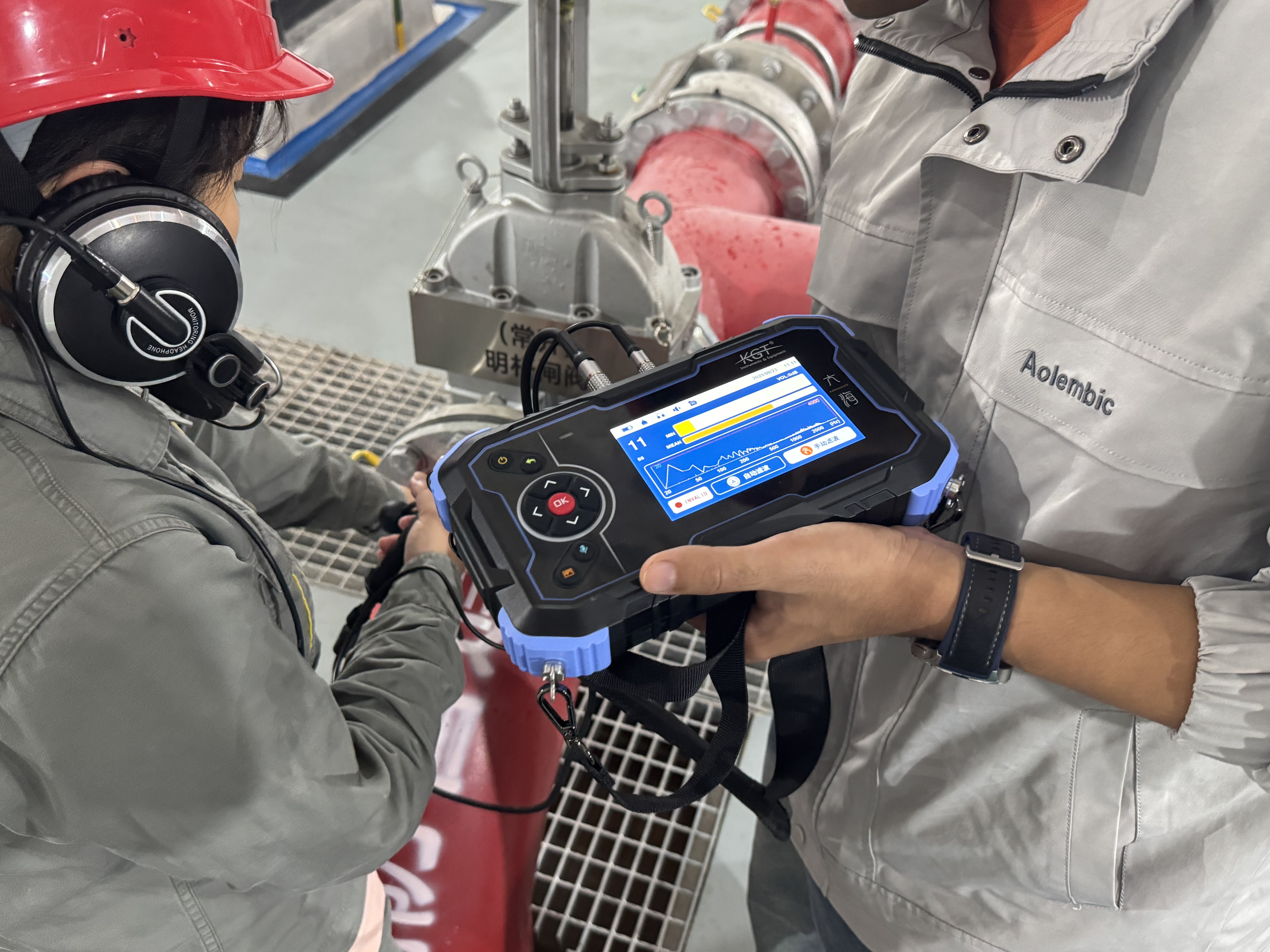 听漏仪测试现场 听漏仪测试现场